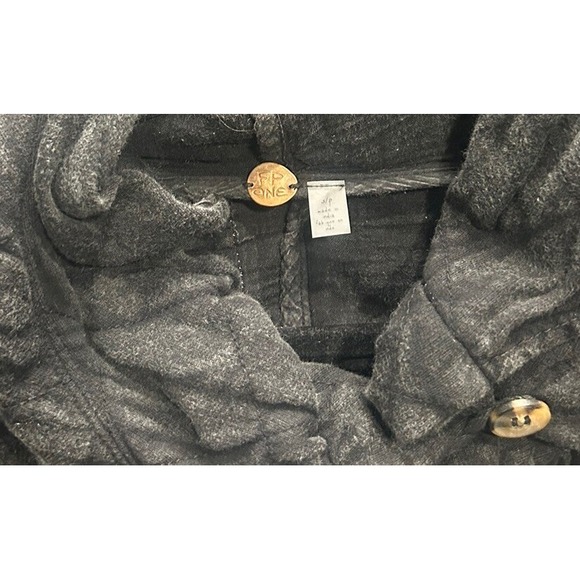 Free People One Cedar Parachute Jacket Hood Quilted Black Small Oversized - Picture 7 of 11